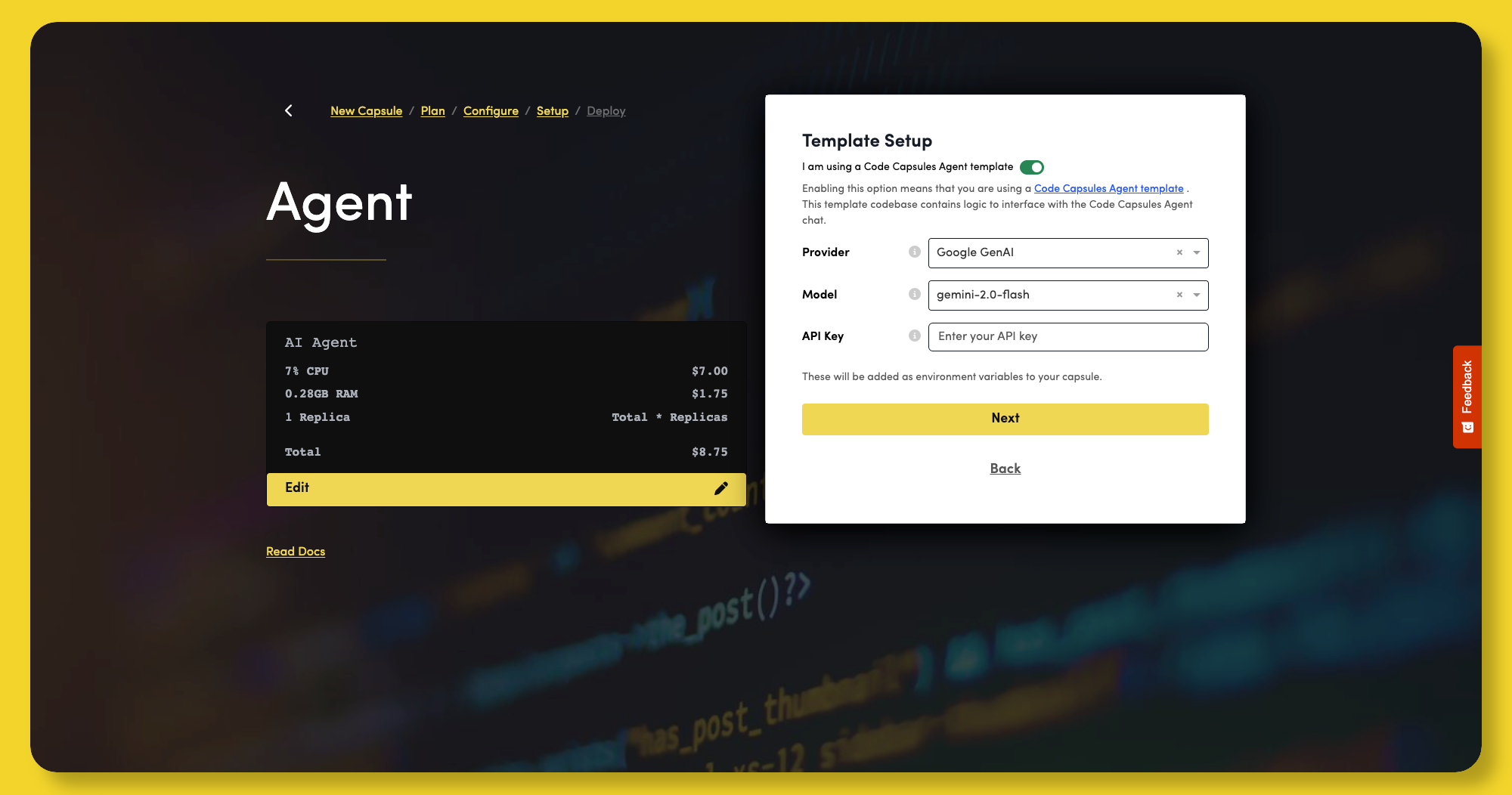 Template Setup