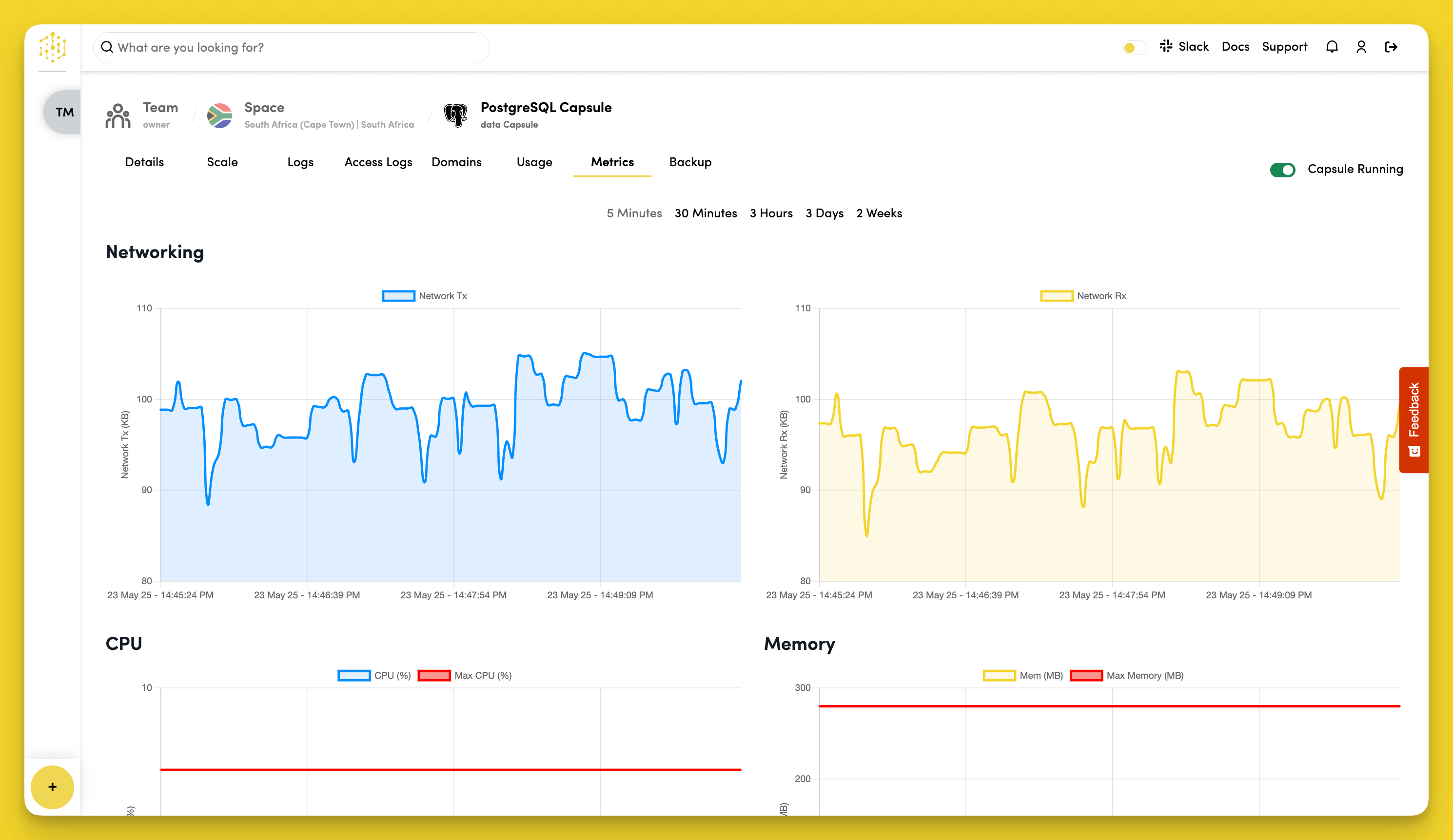 Monitor Capsule Metrics