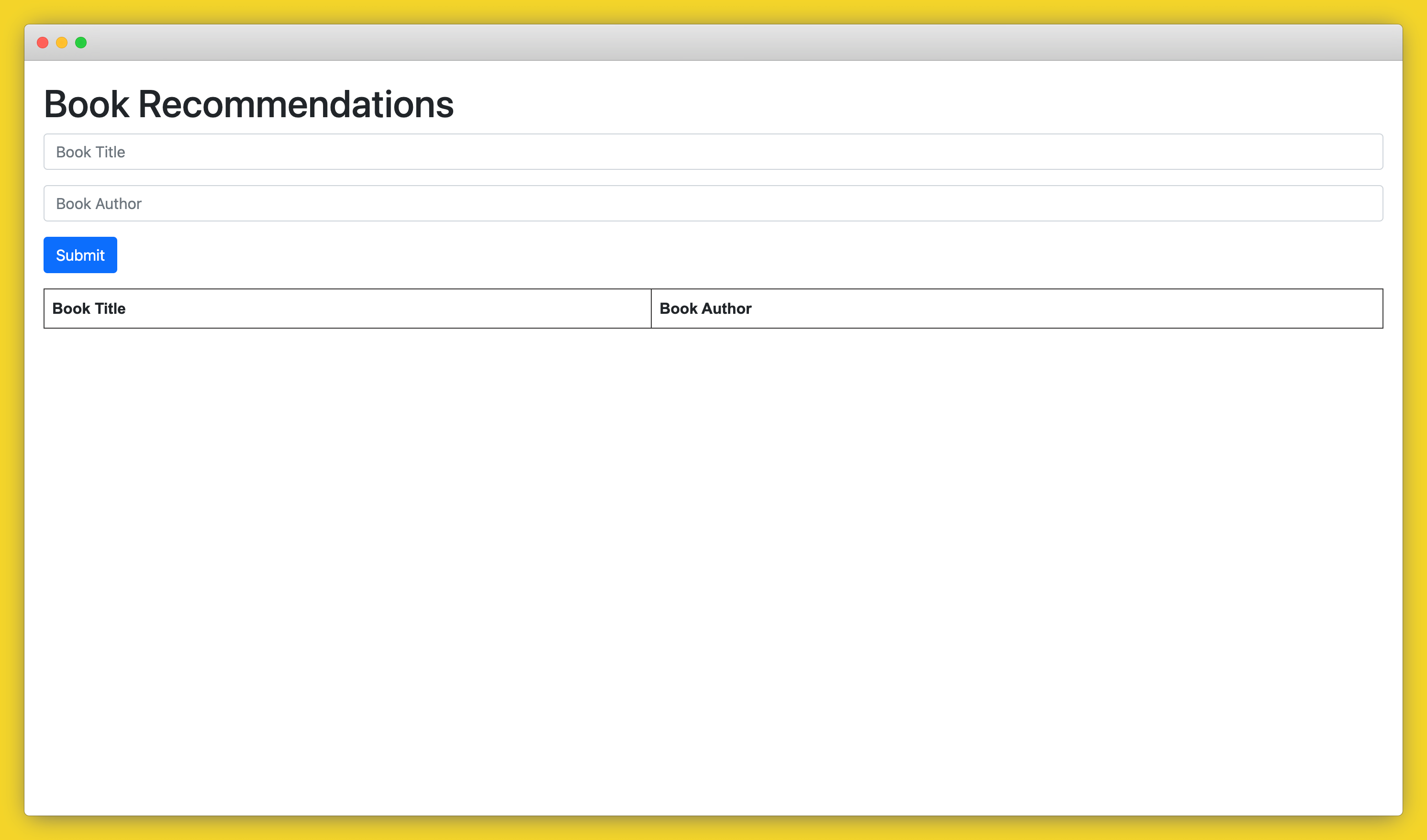 initial app