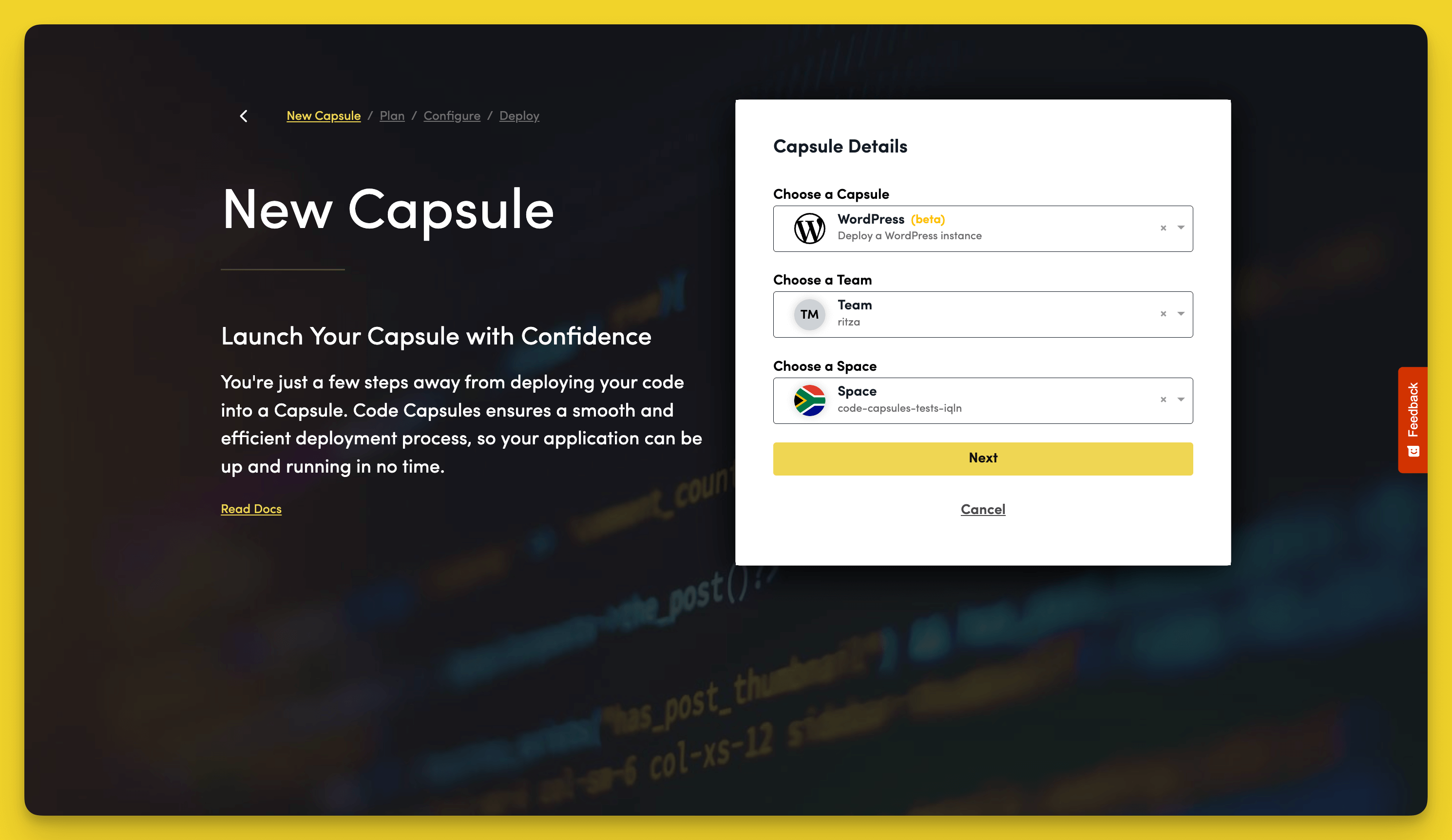 Choose a Capsule Type