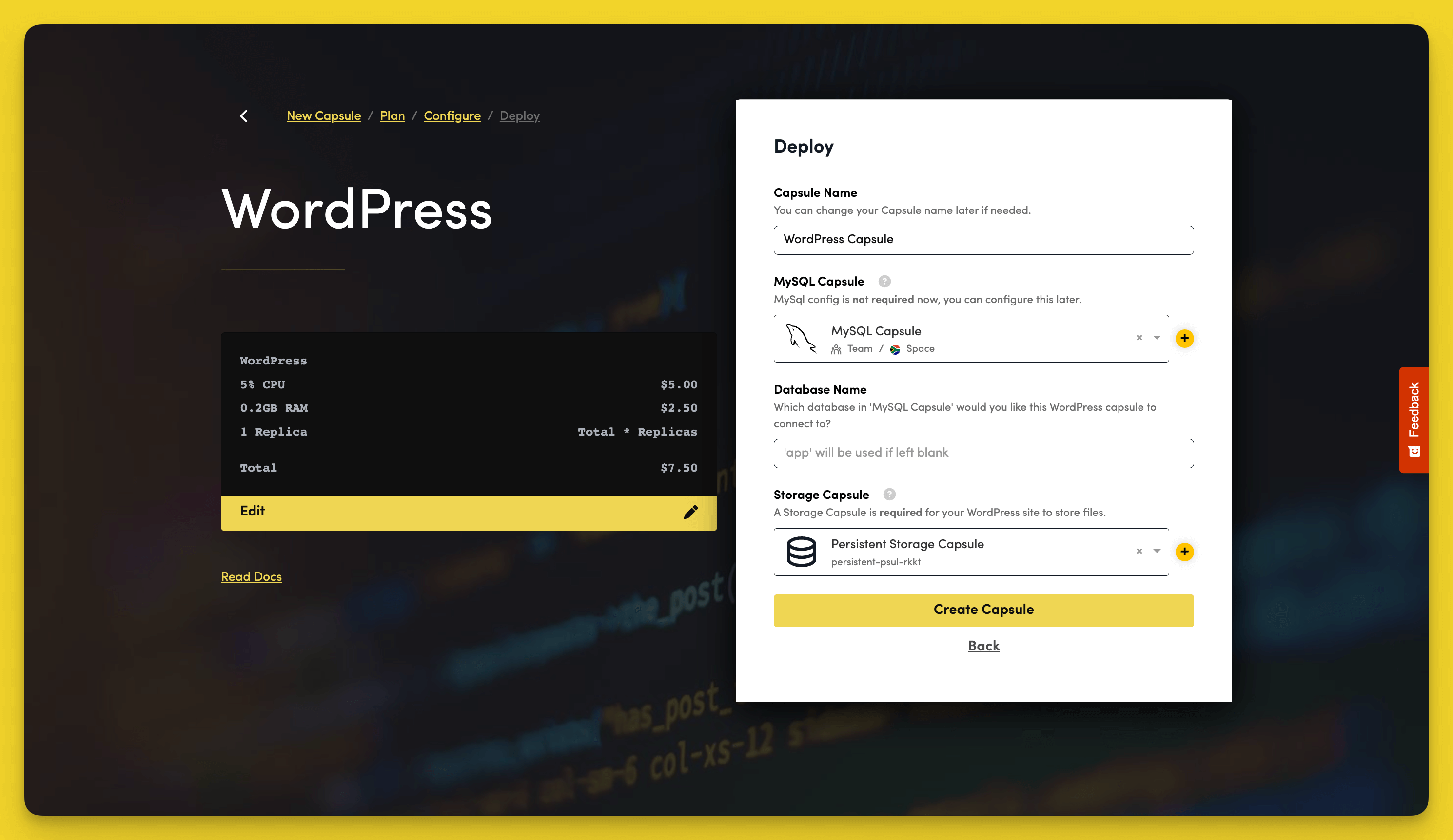 Deploy Configuration